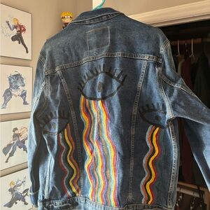 Hand Painted Levi Denim Jacket